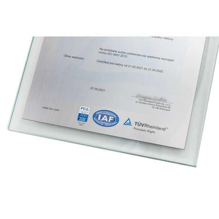 Certyfikat pamiątkowy - pionowy - druk UV - DUV057