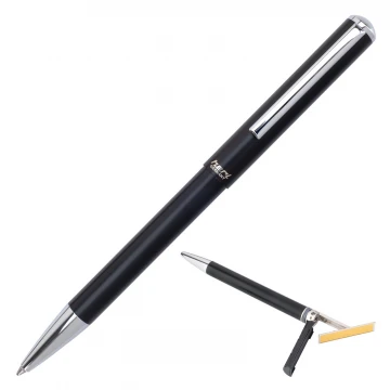 Długopis z pieczątką HERI Classic 3102 - czarny w etui - HER019