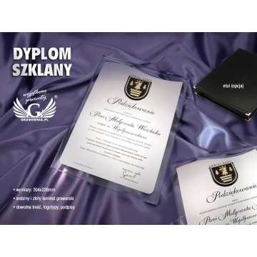 DYPLOM SZKLANY - DSZ014 - pionowy