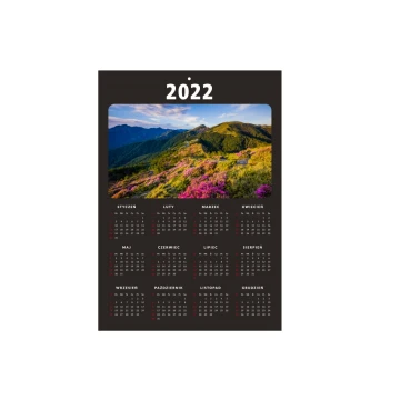 Kalendarz z fotografią - kolorowy druk UV - wymiary 297x420mm (A3) - KAL003