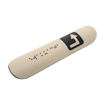 Tabliczka na poręcz z pismem Braille’a - wym. 150x36mm - kremowy laminat textures - TAB546
