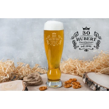 Szklanka na piwo z grawerem - Gentleman - SP015